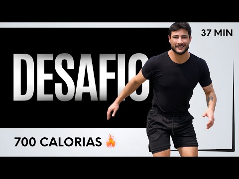 DESAFIO 37 min CARDIO HIIT para derreter gordura e emagrecer em casa, sem equipamentos