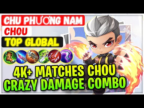 4K+ Matches Chou Crazy Damage Combo [ Top Global Chou ] Chu Phương Nam- Mobile Legends Emblem Build