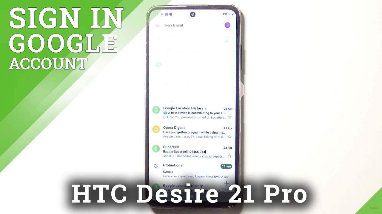 How to Logout From Gmail Account on HTC Desire 21 Pro – Manage Gmail Accounts
