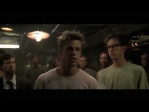 Fight Club 1999 official trailer still – soap bar motif and neon palette