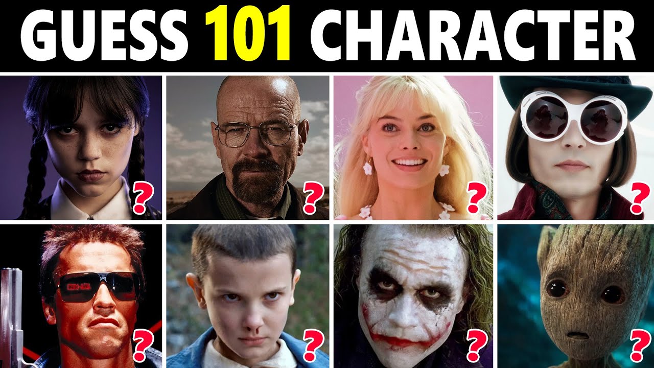 Guess 101 Movie & TV Characters Quiz 🎬✅