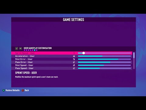 FIFA 22 Ultimate Difficulty Realistic Sliders Settings For All Matches