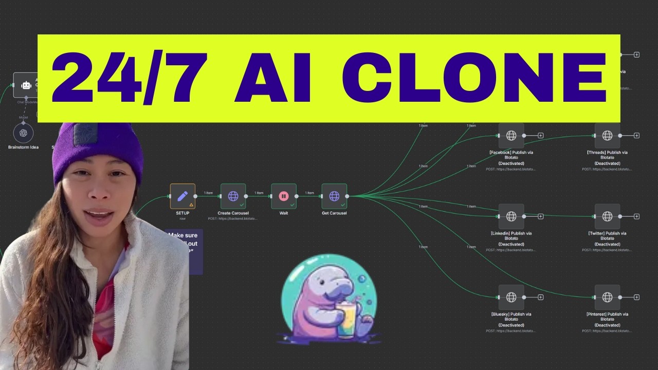 I built a 24/7 Viral Reels clone machine with no-code (free n8n template)
