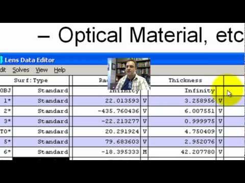 Zemax Tutorial - 1 - Lens Data Editor Interface