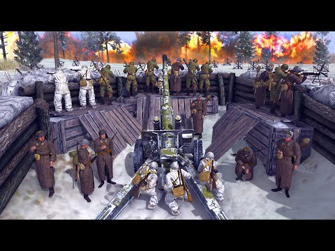 Brutal Russian Artillery Bombardments into GERMAN CHARGE! - Gates of Hell: WW2 Mod