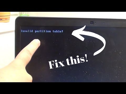 How to fix Invalid partition table! error Video