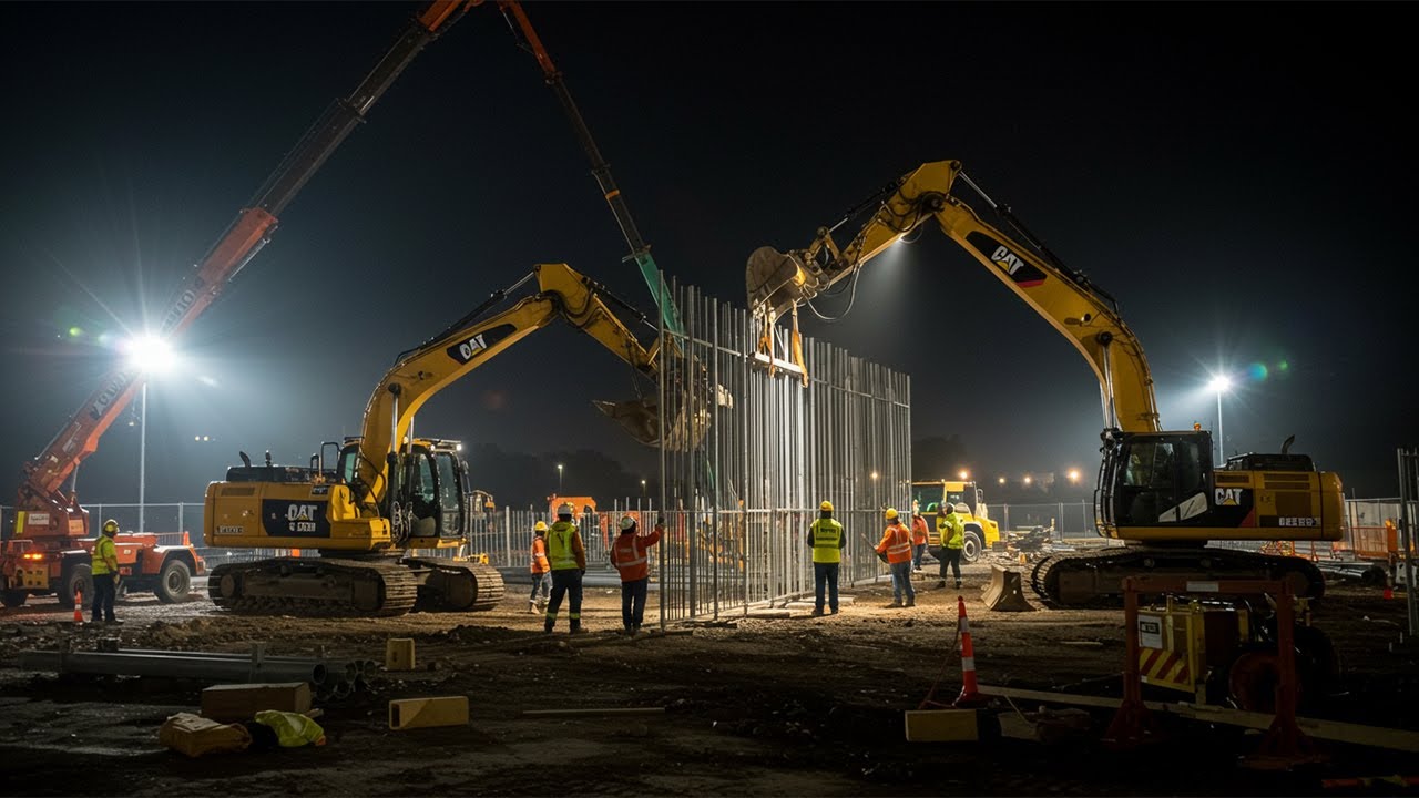 *MAJOR UPDATE*: Nighttime Border Wall Construction Ramps Up at U.S. Southern Border!
