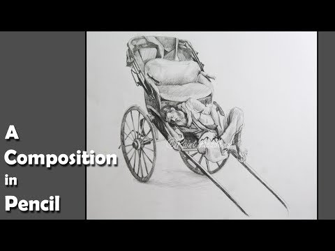 Mountains and Pine Tress Watercolor Pencil Landscape Drawing | steps to follow