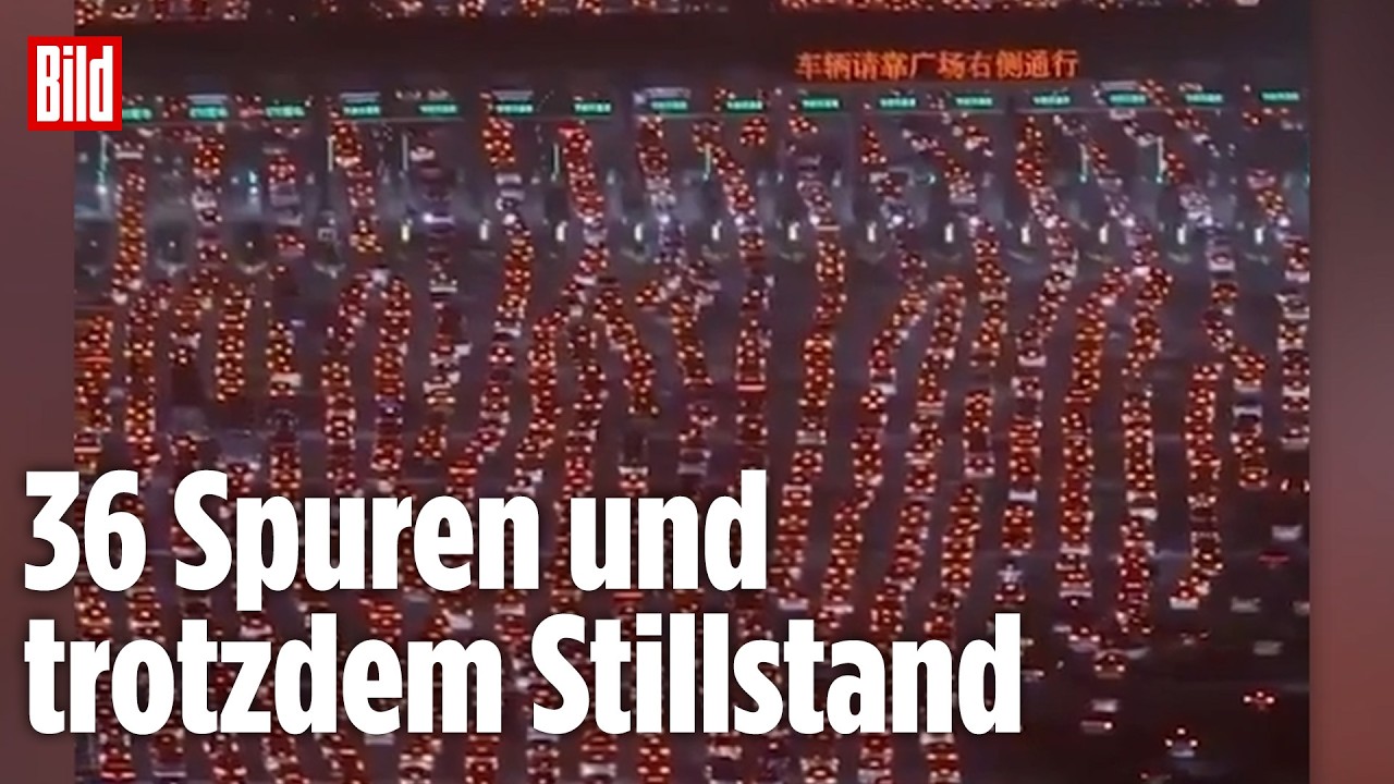 Blech-Lawine in China: XXL-Stau zum Feiertag