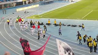 百年構想リーグvs川崎アウェー　試合終了後
