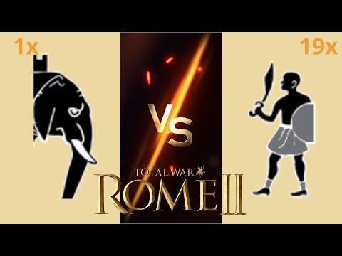 Can 1 African War Elephant Beat 19 Slave Infantries in Rome 2: Total War?