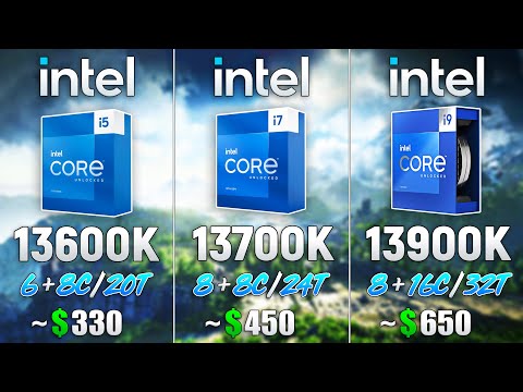 Core i5 13600K vs Core i7 13700K vs Core i9 13900K - Test in 8 Games