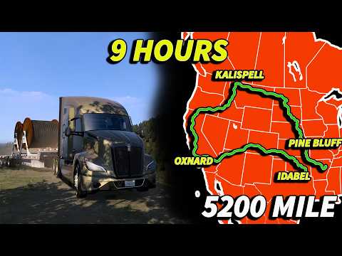 5200 Miles of Realistic Driving | 9-Hour Journey in American Truck Simulator