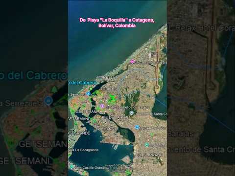 De Playa La boquilla a Cartagena, Bolívar, Colombia #viajes #virtual #drone #turismo #googlemaps