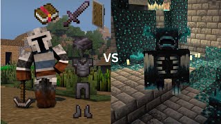 Minecraft Fight against a Warden Grand Final (With Maxed Netherite Armor, Sword and Shield)
