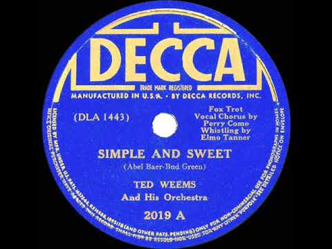 1938 Ted Weems - Simple And Sweet (Perry Como, vocal)