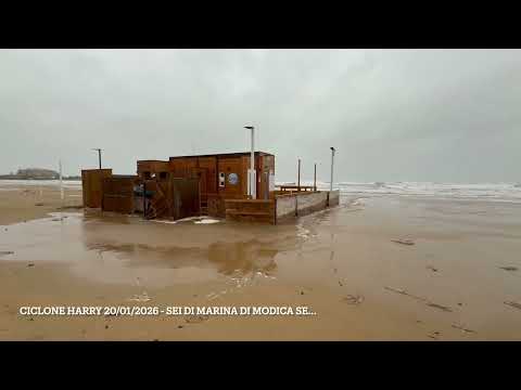 Ciclone harry 20/01/2026 - Sei di Marina di Modica Se...