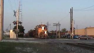 preview picture of video 'BNSF Ballast Train in Macomb, Illinois 4/20/10'