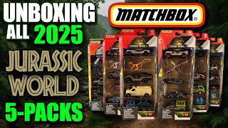 I Bought Every 2025 Jurassic World 5-Pack! Unboxing all 6 Matchbox Packs!!