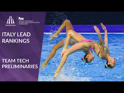 Artistic Swimming Olympic Qualifier - Italy lead Team Tech 🇮🇹
