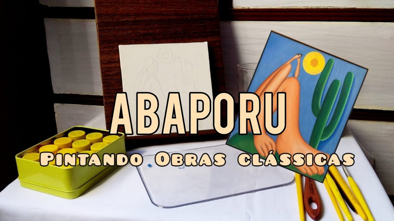 PINTANDO ABAPORU DE TARSILA DO AMARAL COM GUACHE | obras clássicas