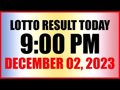 Lotto Result Today 9pm Draw December 2, 2023 Swertres Ez2 Pcso