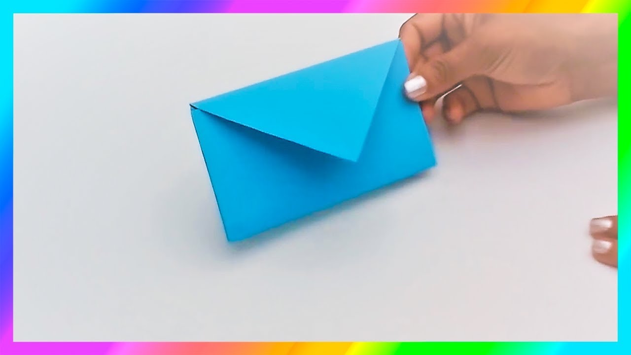 Cómo hacer SOBRES de papel sin pegamento★ Origami★Sobres para cartas | PapelyManualidades