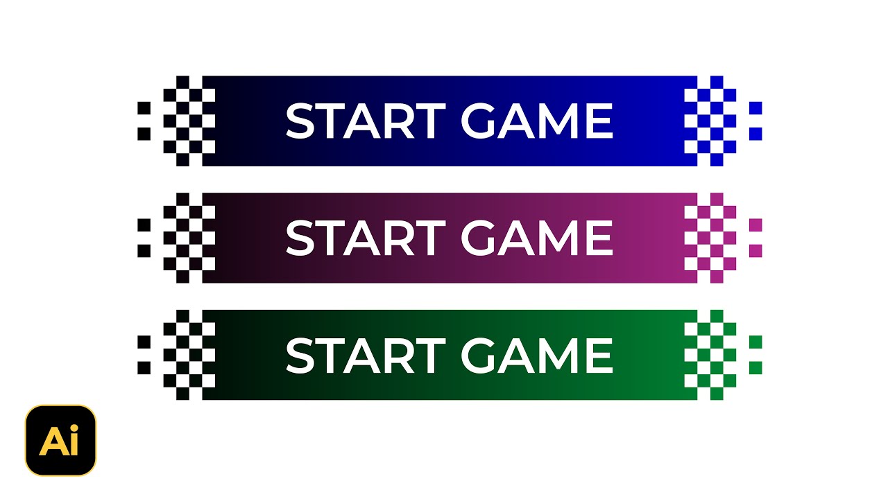 Create Simple Pixel Banners for Headers | Adobe Illustrator Tutorials