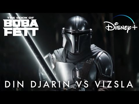 Star Wars The Book of Boba Fett: Din Djarin vs Paz Vizsla Fight for the Darksaber | Disney+
