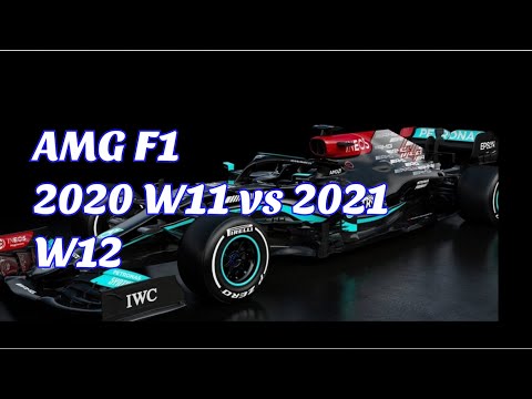 AMG F1 2020 W11 vs 2021 W12 Comparison