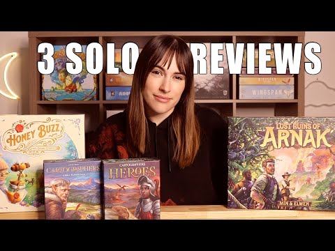 3 SOLO REVIEWS | Cartographers Heroes, Honey Buzz & Lost Ruins Of Arnak