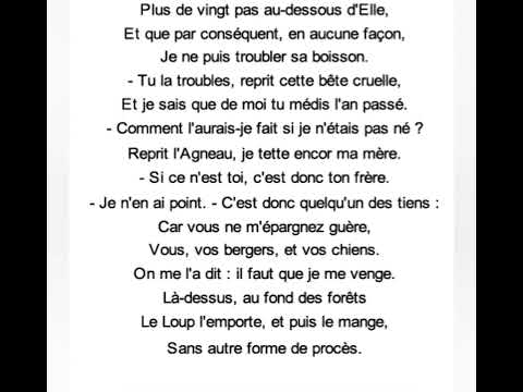 le loup et l'agneau🦊🐑 poésie jean de la fontaine