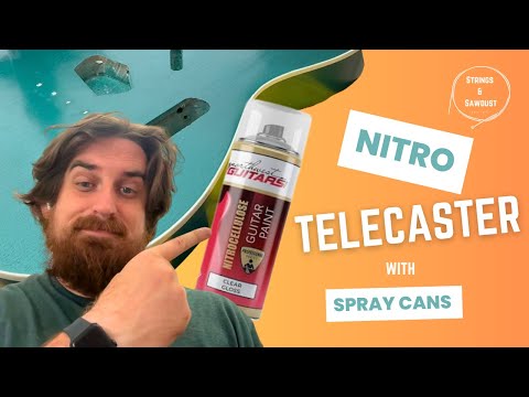 Paint a guitar with nitrocellulose spray cans!  DIY Telecaster Build