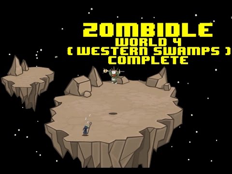 Zombidle Gameplay - Western swamps (world 4) complete in about 15 minutes [More than 230M orbs]