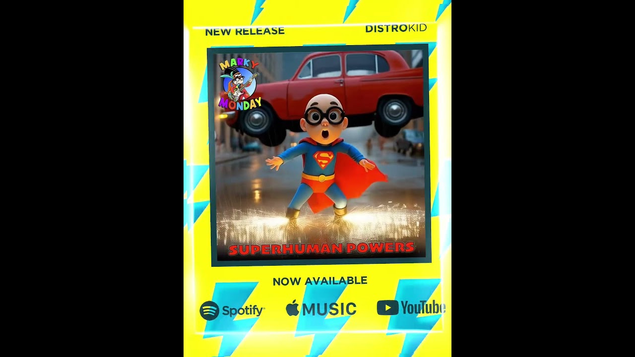 New song release 🎵🎧 Superhuman Powers #kidsmusic #superherosong