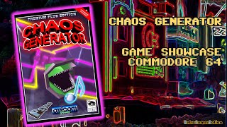Chaos Generator C64 (2019) Game Preview - Music Themed PacMan Clone