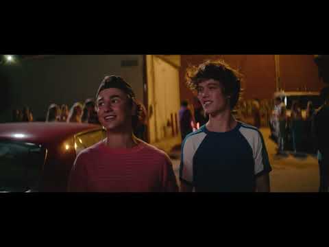Snack Shack trailer frame: dusk over the pool as end-credits music swells