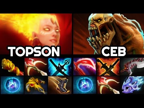 TOPSON Lina Intense Game vs CEB Full Slotted Lifestealer 7.27 Dota 2