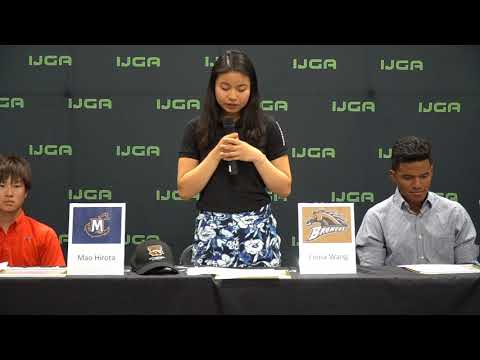 IJGA 2018 College Signing Day - Fiona Wang