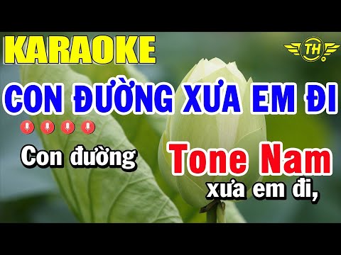Con Đường Xưa Em Đi Karaoke Tone Nam Nhạc Sống | Trọng Hiếu