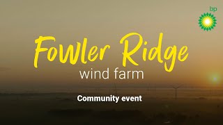 BP Fowler Ridge wind farm repower project community