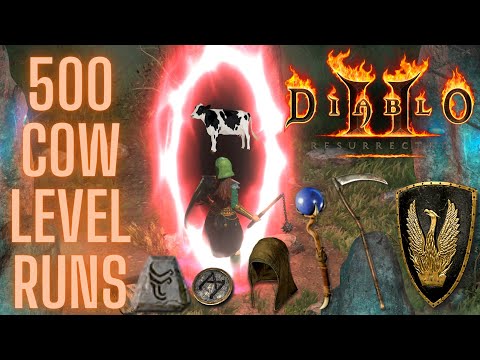 500 Cow Level Runs - Quest for high runes and ethereal bases - Diablo 2 Resurrected