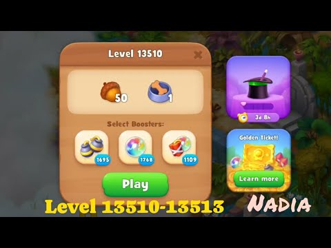 Gardenscapes Level 13510, 13511, 13512, 13513🥀. No Boosters used