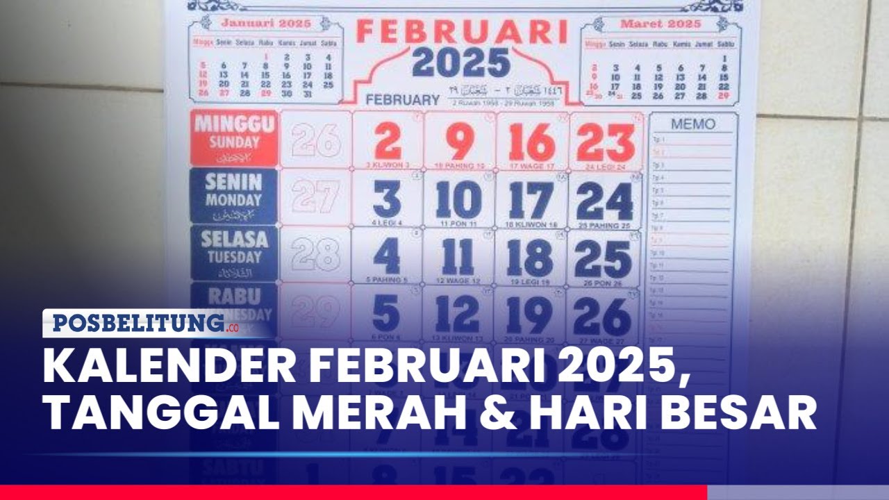 Kalender Februari 2025 dengan Tanggal Merah Lengkap Jadwal Hari Besar, Kapan Hari Pers Nasional?