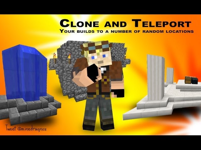 Clone And Teleport Your Builds Randomly Around The World In Minecraft 1 8 Minecraft Map