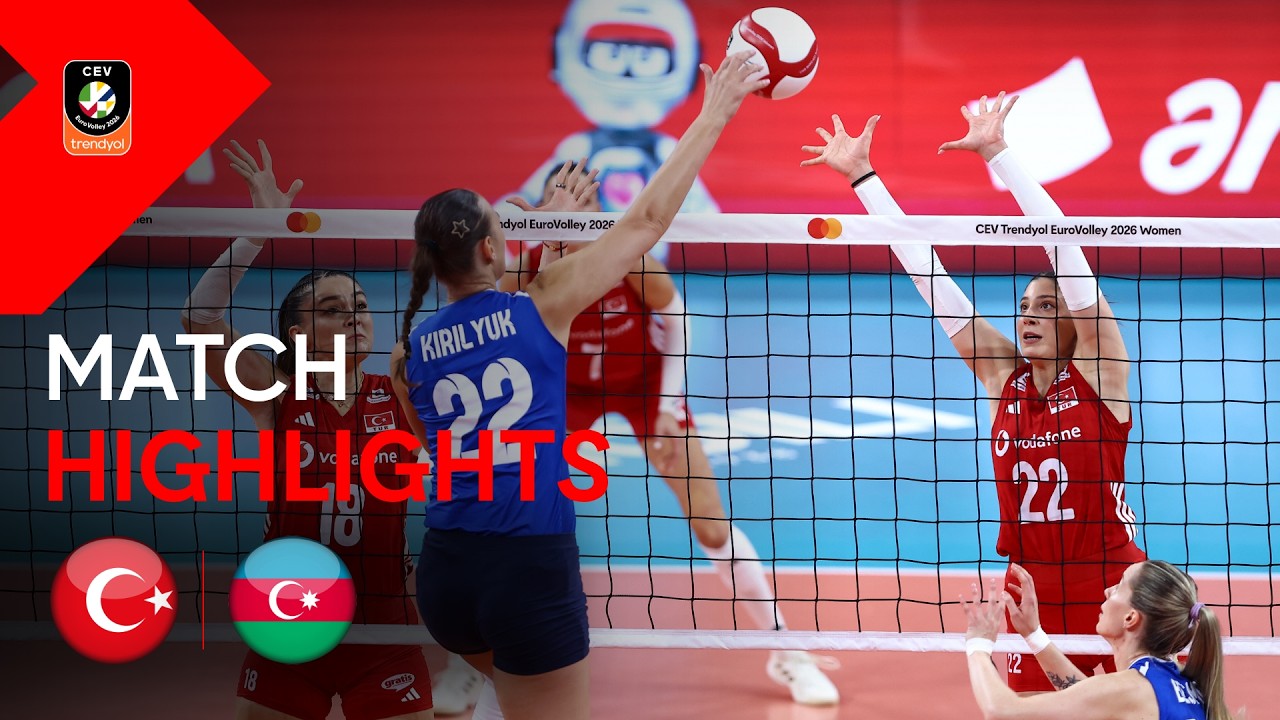 Highlights | TÜRKIYE vs. AZERBAIJAN | CEV Trendyol EuroVolley 2026 | Women | Eight Finals