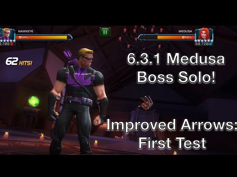 Hawkeye Solos 6.3.1 Medusa Boss! Improved Arrows: First Testing-Mcoc