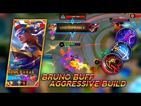 BRUNO AGGRESSIVE BUILD | TOP GLOBAL BRUNO BEST BUILD 2021 - MARKSMAN JUNGLE META