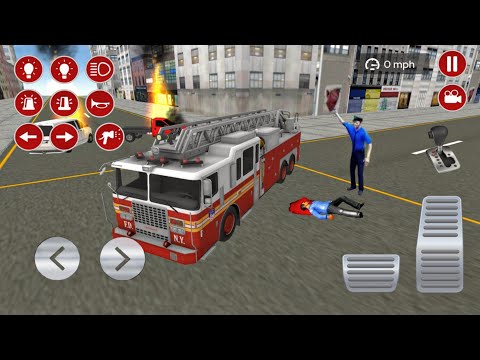 Real Fire Fighting Van Driving Simulator - 911 Engine rescue Car Driving Simulator
