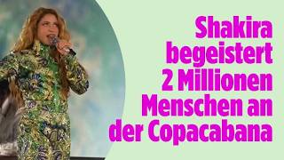 RIO DE JANEIRO: Shakira gibt kostenloses Konzert für 2 Millionen Fans!
